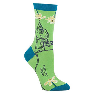 BLUEQ-Perfectly screwey women's novelty crew socks