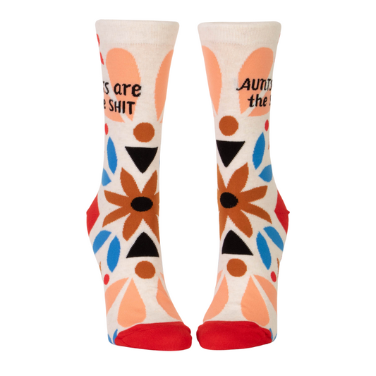 BLUEQ women's crew socks- Aunts are the shit
